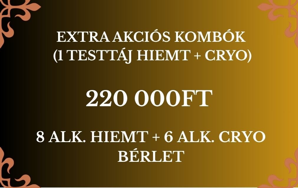 Extra Akciós Kombók (Hiemt + Cryo) - HATALMAS AKCIÓVAL! - BUDALUX SALON